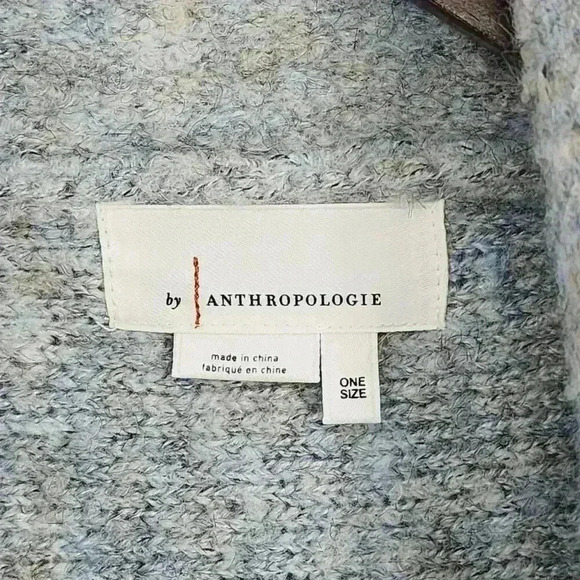 Excellent Anthropologie Gray Open Front Cardigan Sweater One Size Women Kimono - Picture 7 of 9